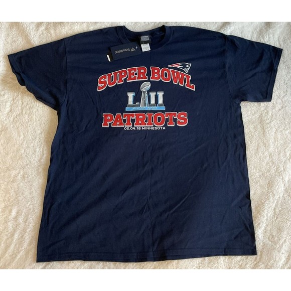 Fanatics NFL Pro Line Super Bowl LIl Champions Patriots TShirt Men’s Sz  XL NEW - Picture 1 of 6